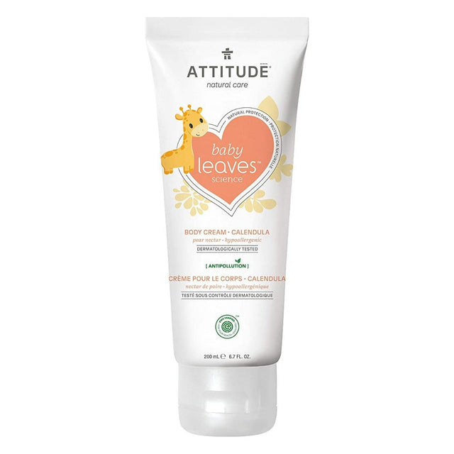 ATTITUDE: Baby Leaves Pear Nectar Calendula Body Cream, 6.7 oz - #tag1# - #tag2#