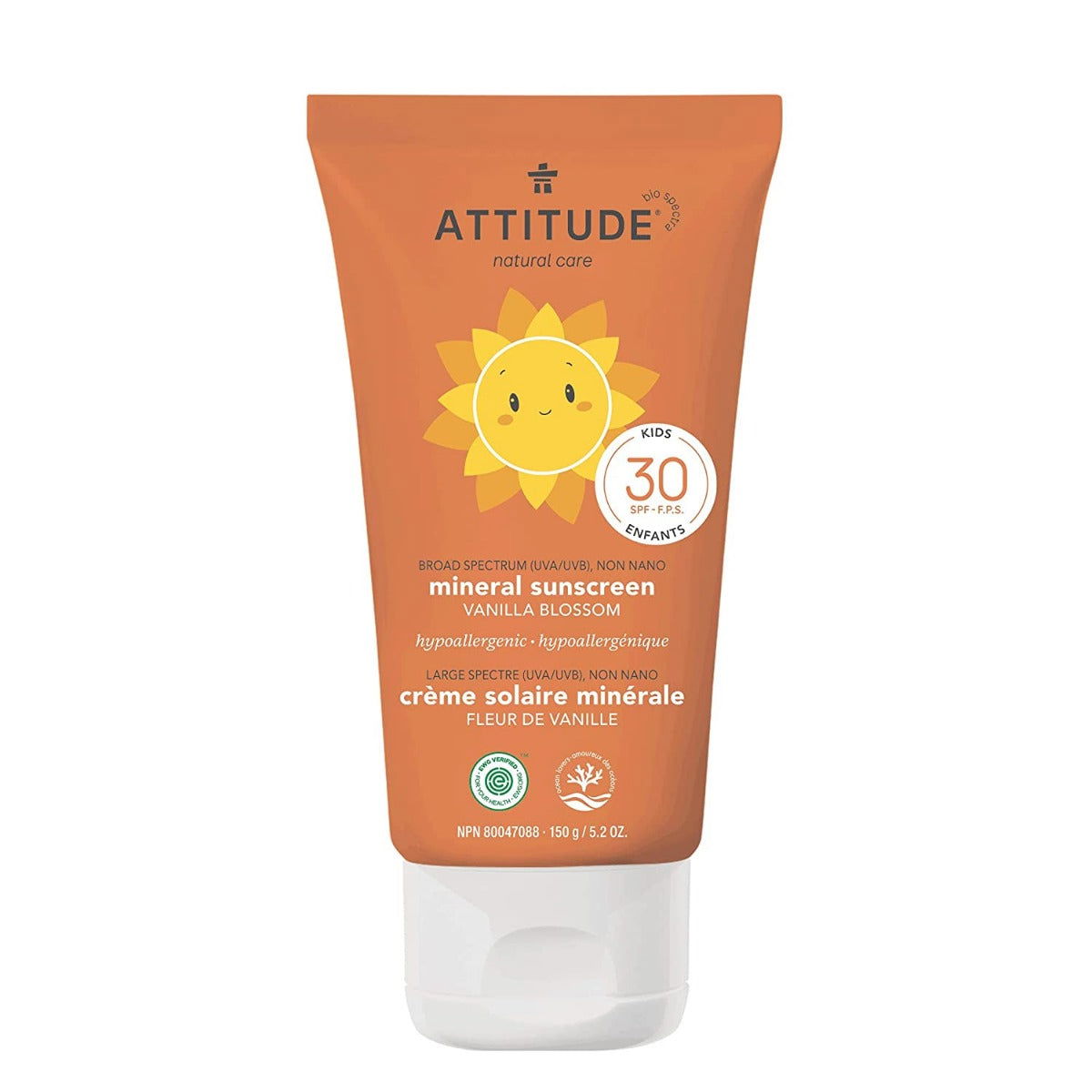 ATTITUDE: Vanilla Blossom Baby & Kids Mineral Sunscreen SPF30, 5.2 oz - #tag1# - #tag2#
