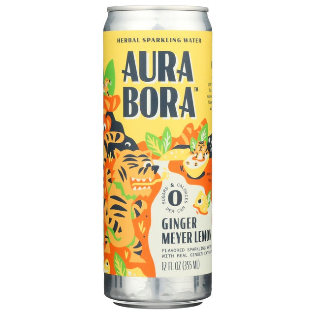 AURA BORA: Ginger Meyer Lemon Sparkling Water, 12 fo - #tag1# - #tag2#
