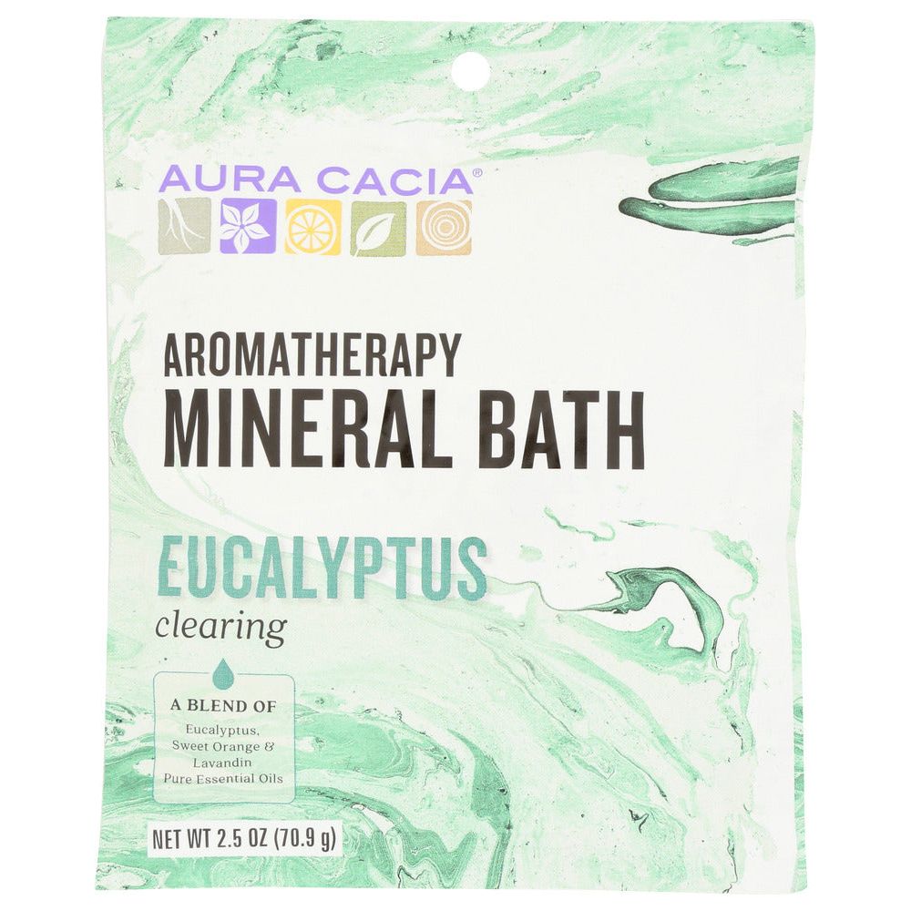 AURA CACIA: Aromatherapy Mineral Bath Clearing Eucalyptus, 2.5 Oz - #tag1# - #tag2#