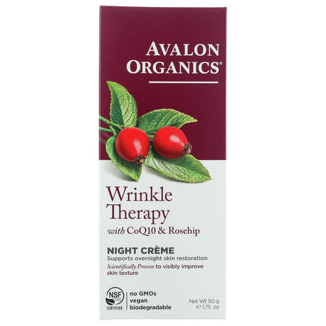 AVALON ORGANICS: CoQ10 Repair Wrinkle Defense Night Cream, 1.75 oz - #tag1# - #tag2#