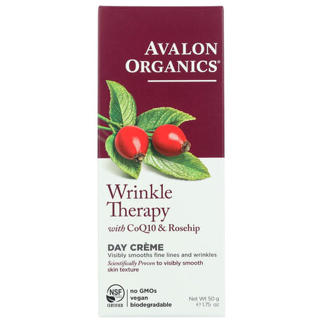 AVALON ORGANICS: Wrinkle Therapy with CoQ10 & Rosehip Day Creme, 1.75 oz - #tag1# - #tag2#