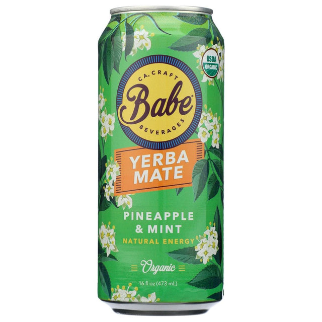 BABE BEVERAGES: Yerba Mate Pineapple and Mint Organic Energy Tea, 16 fo - #tag1# - #tag2#