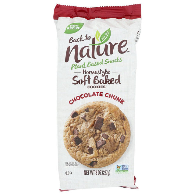 BACK TO NATURE: Homestyle Soft Baked Chocolate Chunk Cookies, 8 oz - #tag1# - #tag2#
