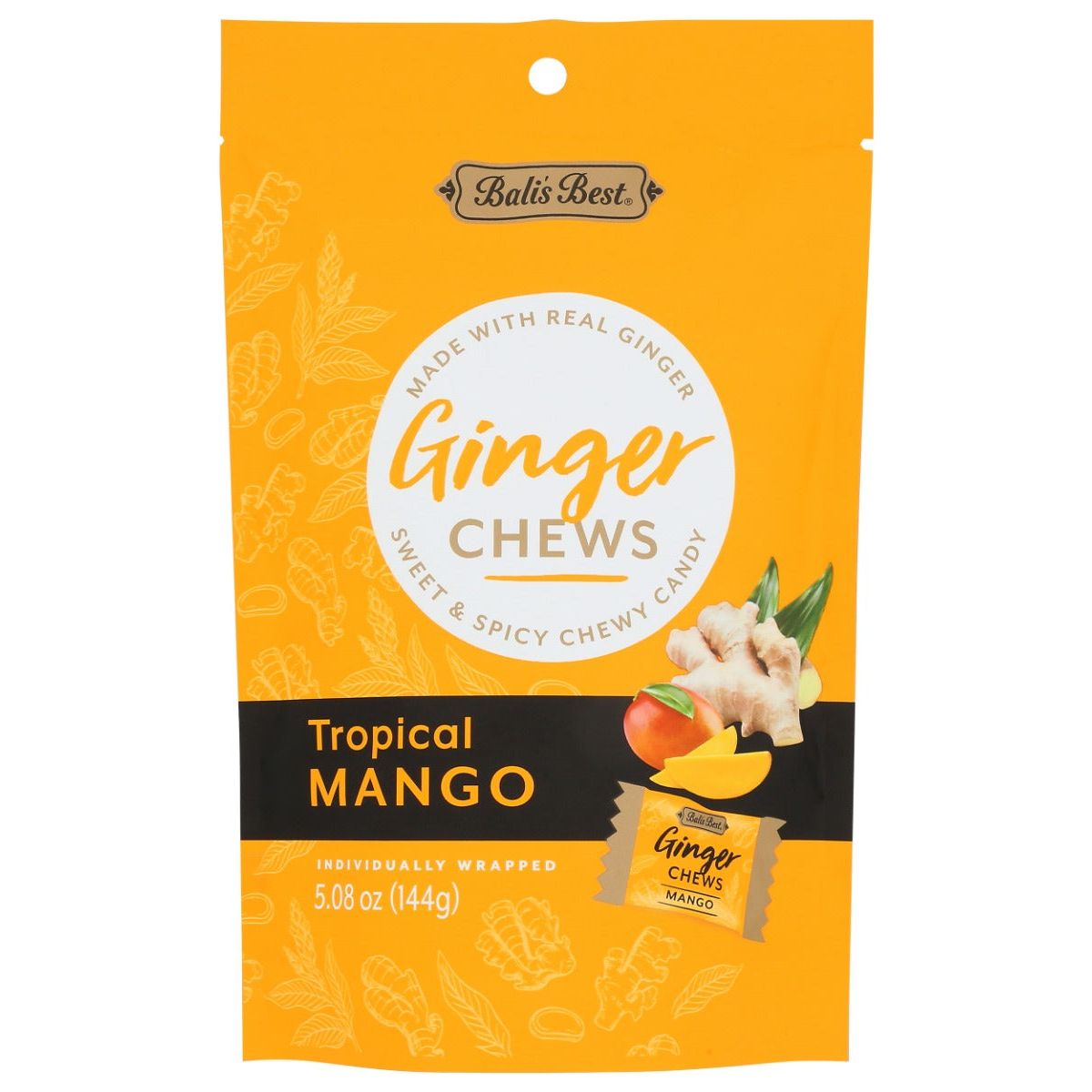 BALIS BEST: Tropical Mango Ginger Chews, 5.08 oz - #tag1# - #tag2#