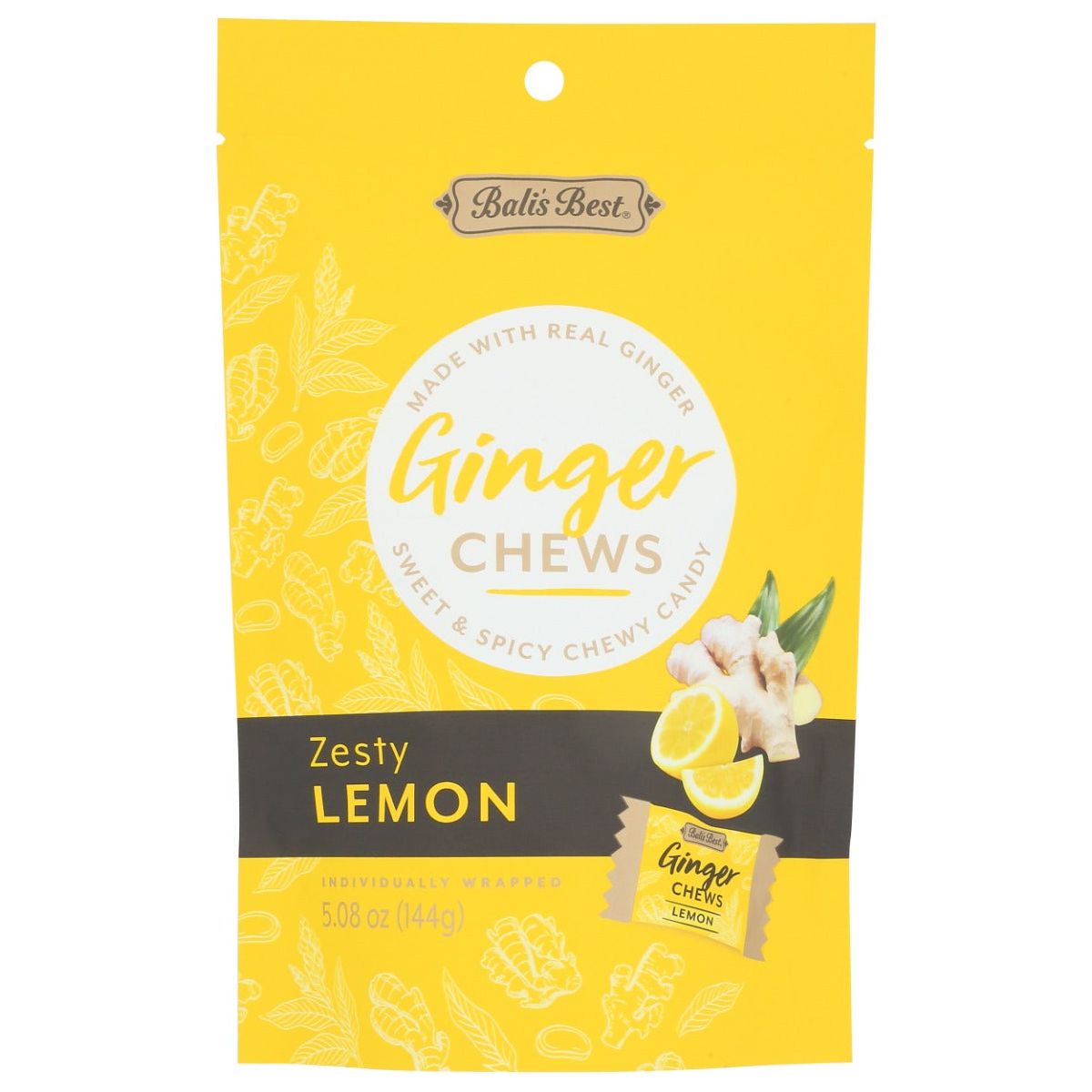 BALIS BEST: Zesty Lemon Ginger Chews, 5.08 oz - #tag1# - #tag2#