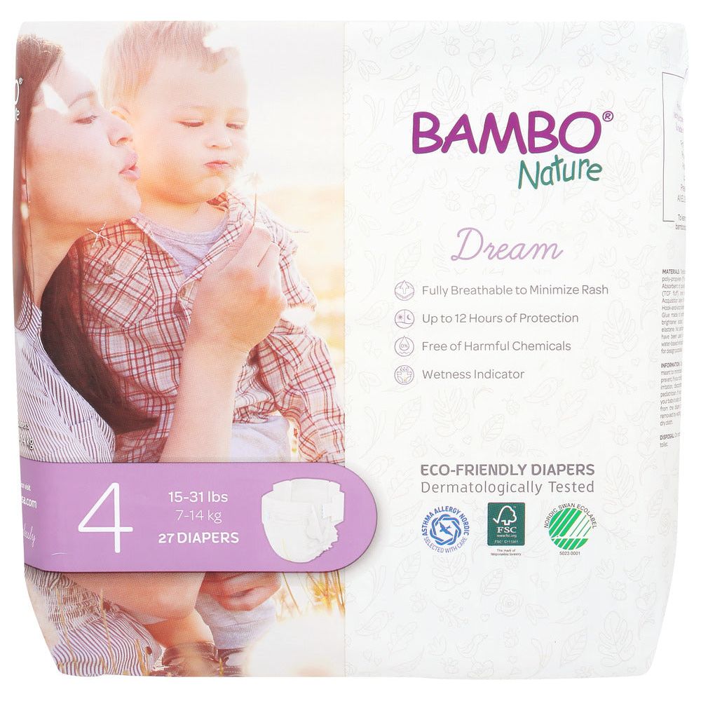 BAMBO NATURE: Diapers Baby Size 4, 27 pk - #tag1# - #tag2#