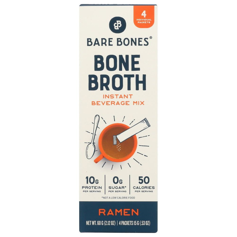 BARE BONES: Bone Broth Stock Instant Ramen 4ct, 2.12 oz - #tag1# - #tag2#