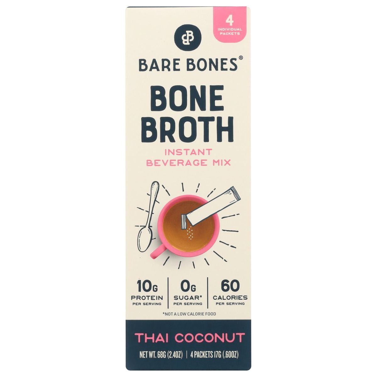 BARE BONES: Thai Coconut Instant Bone Broth 4, 2.4 oz - #tag1# - #tag2#