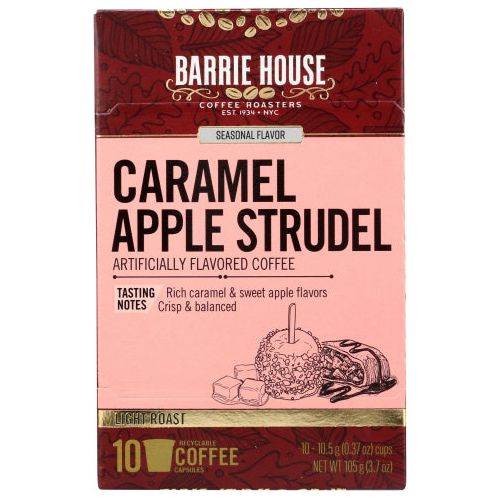 BARRIE HOUSE: Caramel Apple Strudel Coffee 10 Single Serve Capsules, 3.7 oz - #tag1# - #tag2#