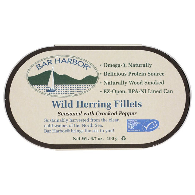 BAR HARBOR: Wild Herring Fillet Seasoned With Cracked Pepper, 6.7 oz - #tag1# - #tag2#