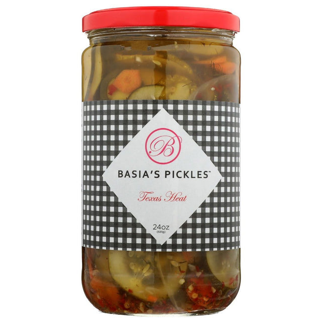 BASIAS PICKLES: Texas Heat Pickles, 24 oz - #tag1# - #tag2#