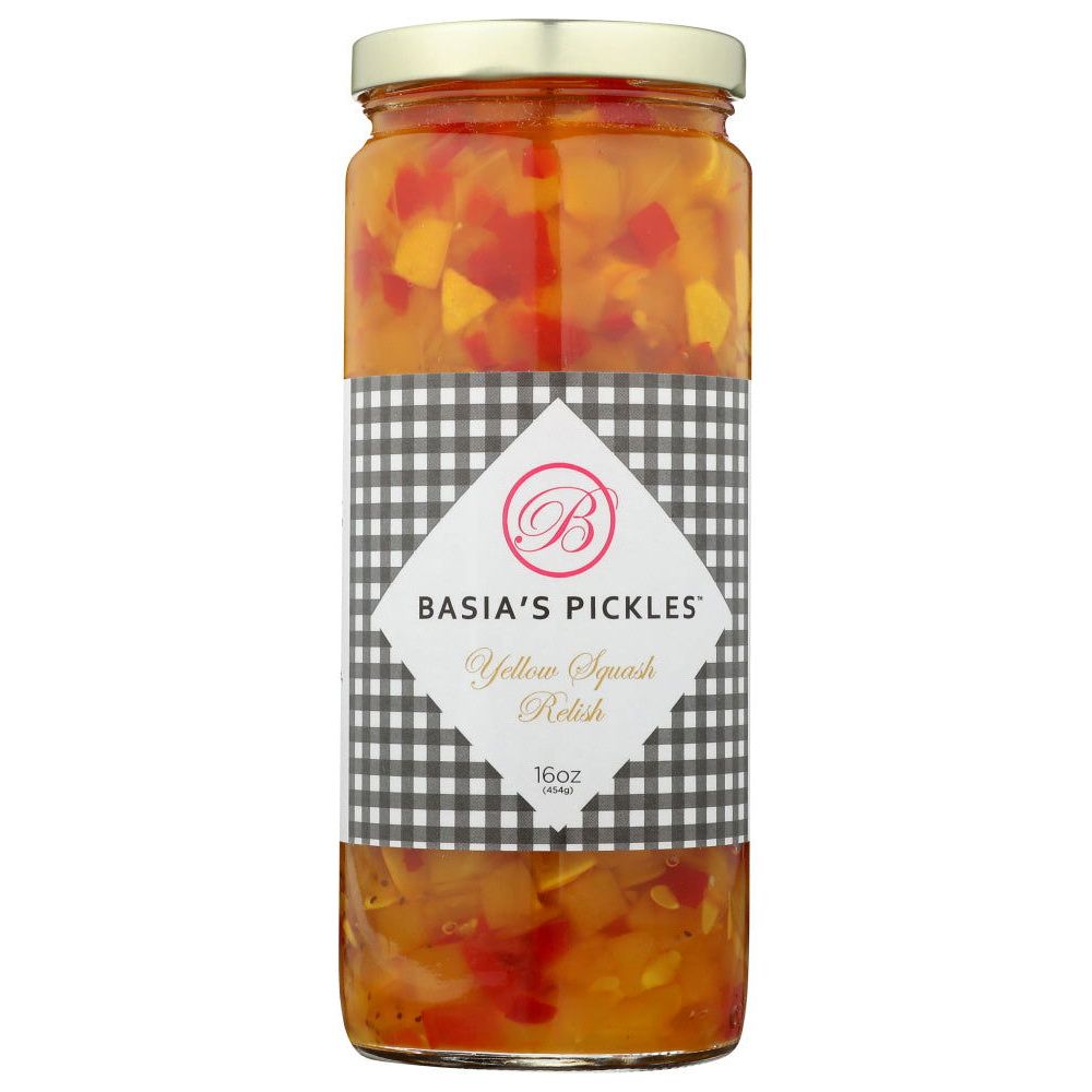 BASIAS PICKLES: Yellow Squash Relish Pickles, 16 oz - #tag1# - #tag2#