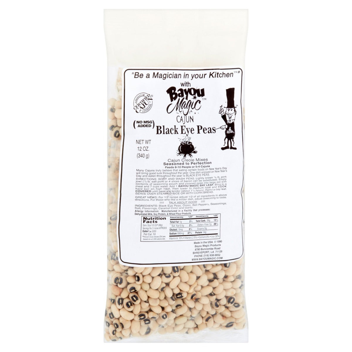 BAYOU MAGIC: Pea Cajun Black Eyed Hot, 12 oz - #tag1# - #tag2#