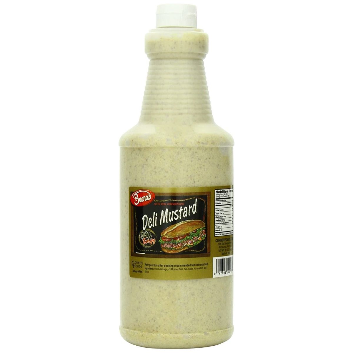 BEANOS: Bold and Tangy Deli Mustard, 32 fo - #tag1# - #tag2#