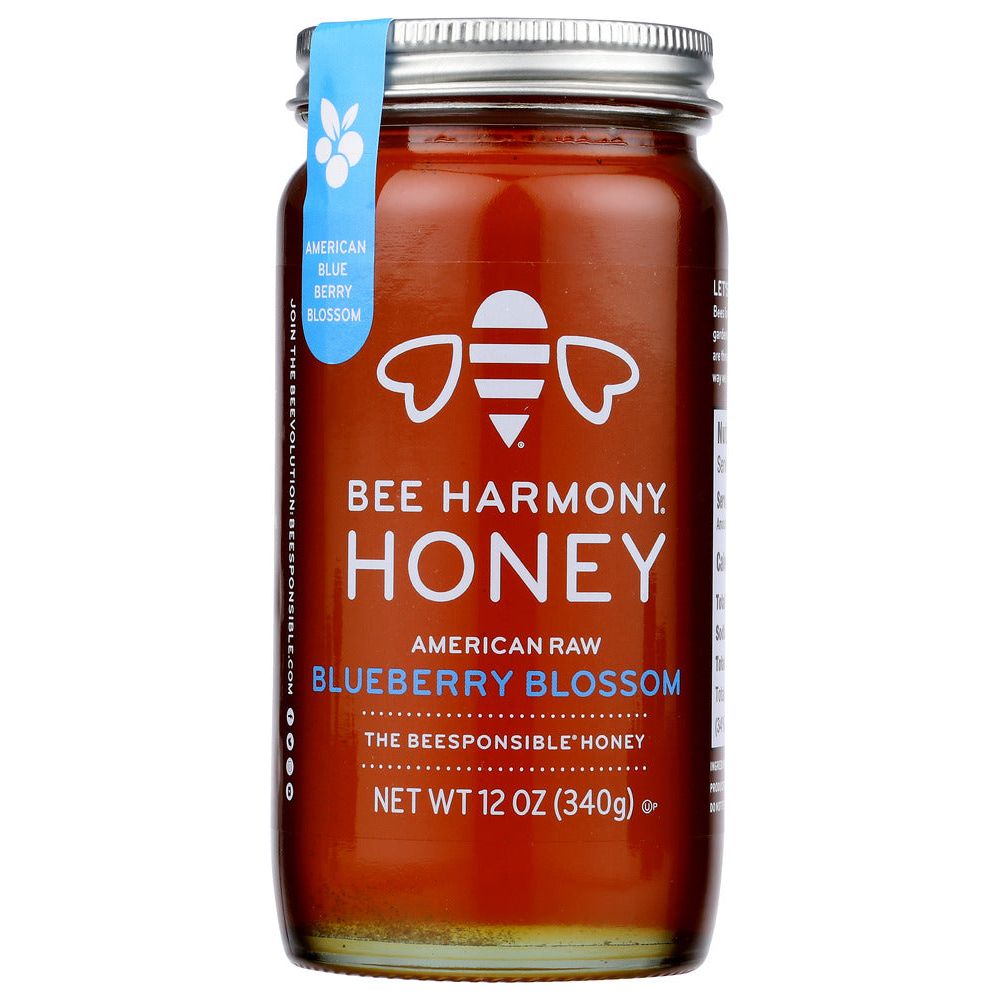 BEE HARMONY: American Raw Blueberry Honey, 12 oz - #tag1# - #tag2#