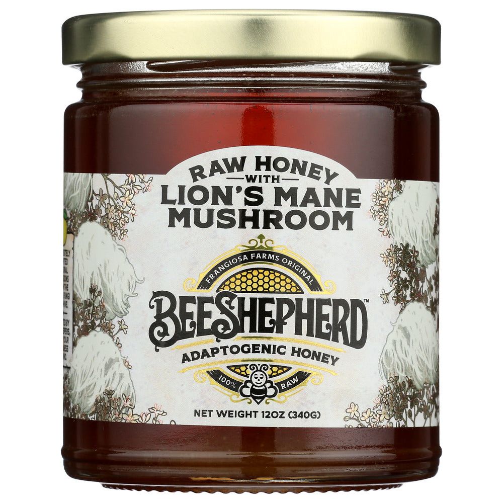 BEE SHEPHERD: Lions Mane Mushroom Raw Honey, 12 oz - #tag1# - #tag2#