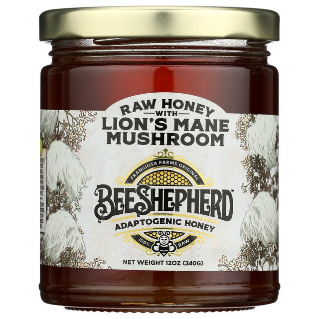 BEE SHEPHERD: Lions Mane Mushroom Raw Honey, 12 oz - #tag1# - #tag2#