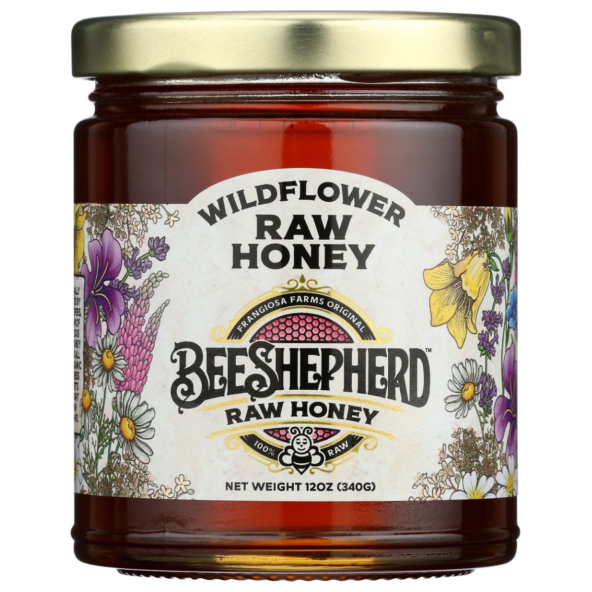 BEE SHEPHERD: Raw Honey Wildflower, 12 oz - #tag1# - #tag2#