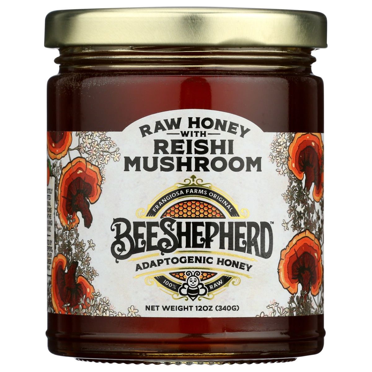 BEE SHEPHERD: Reishi Mushroom Raw Honey, 12 oz - #tag1# - #tag2#