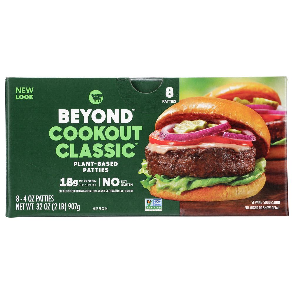 BEYOND MEAT: Cookout Classic Plant Based Burger Patties 8 Count, 2 lb - #tag1# - #tag2#