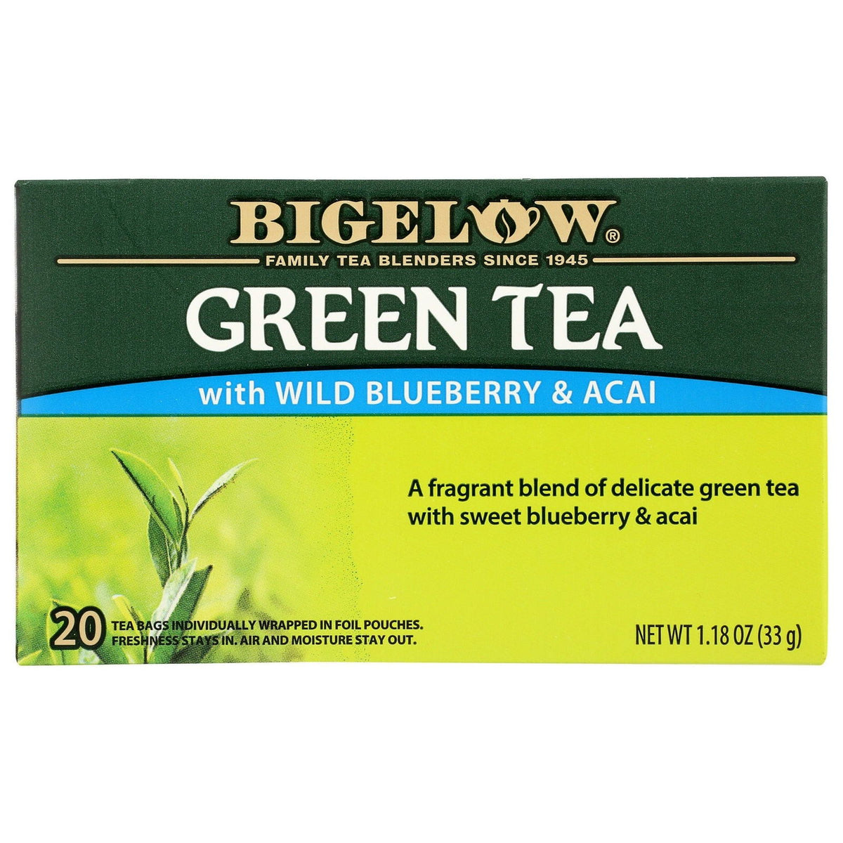 BIGELOW: Green Tea With Wild Blueberry Acai, 1.18 oz - #tag1# - #tag2#