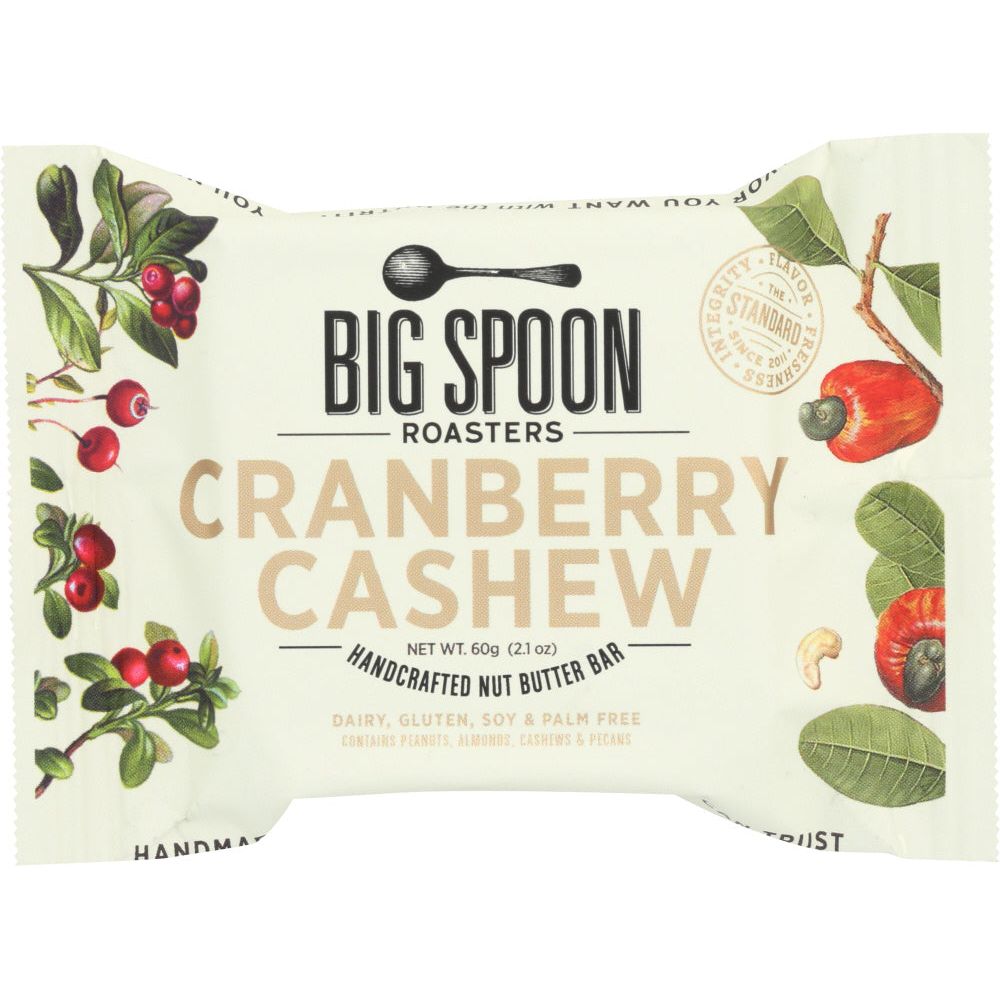 BIG SPOON ROASTERS: Cranberry Cashew Peanut Butter Bar, 60 gm - #tag1# - #tag2#
