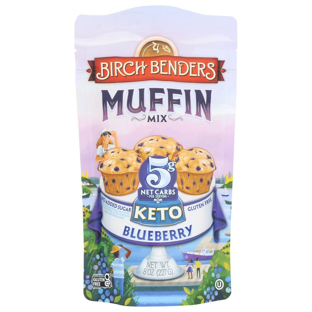 BIRCH BENDERS: Mix Keto Blubrry Muffin, 8 OZ - #tag1# - #tag2#