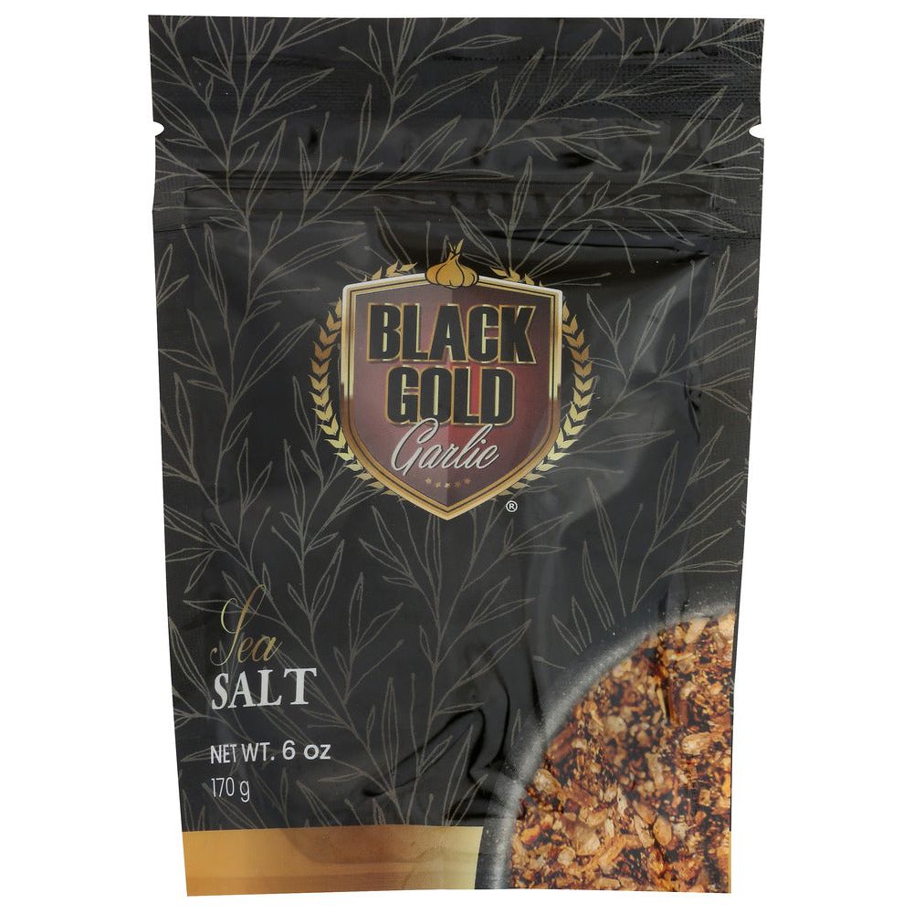 BLACK GOLD GARLIC: Sea Salt, 6 oz - #tag1# - #tag2#