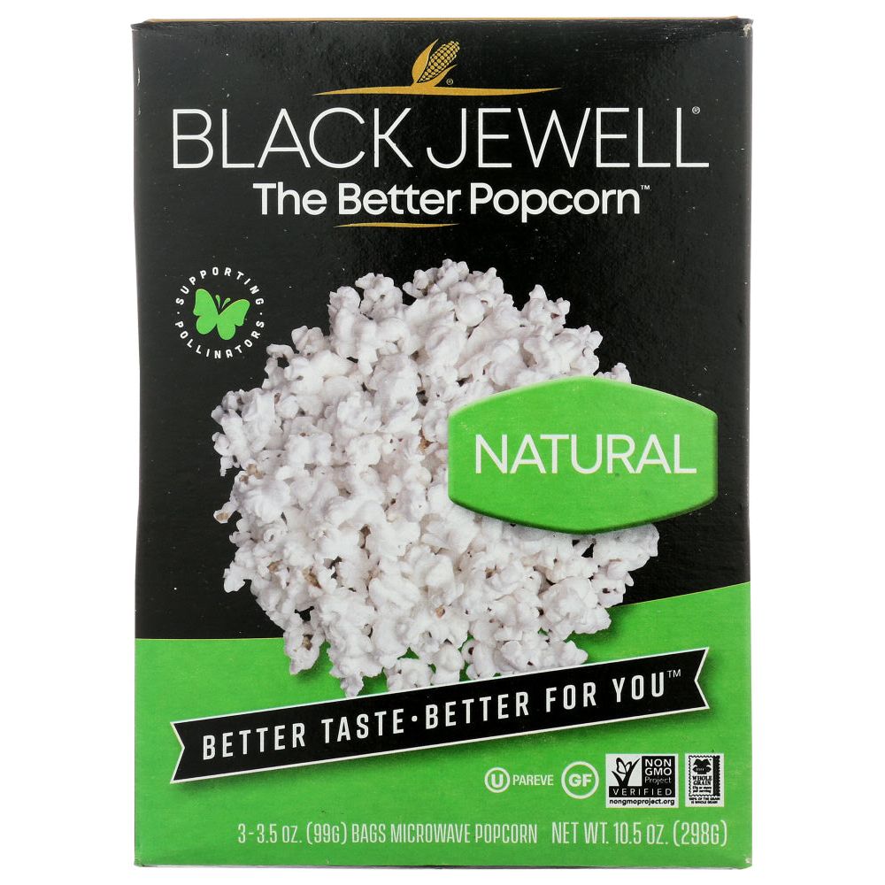 BLACK JEWELL: Microwave Popcorn Natural 3 Bags, 10.5 oz - #tag1# - #tag2#