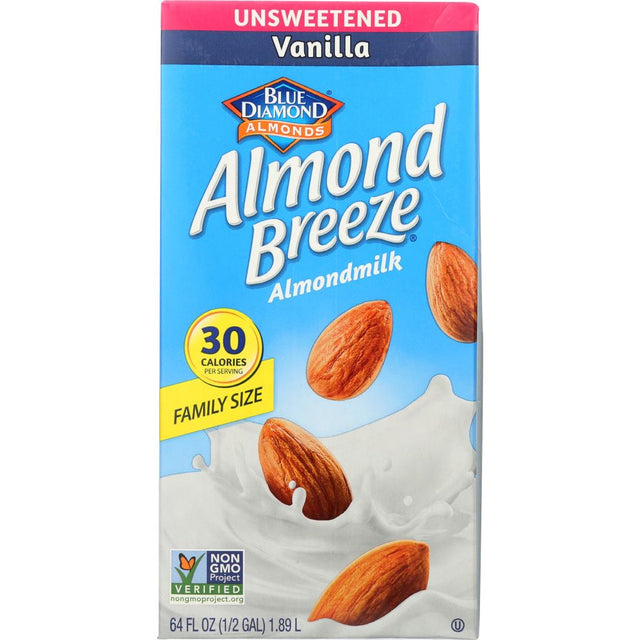 BLUE DIAMOND: Almond Breeze Vanilla Unsweetened, 64 oz - #tag1# - #tag2#