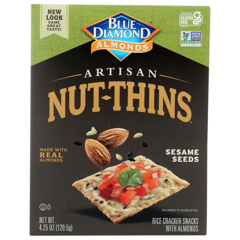BLUE DIAMOND: Nut Thins Artisan With Almonds & Sesame Seeds, Wheat & Gluten Free, 4.25 oz - #tag1# - #tag2#