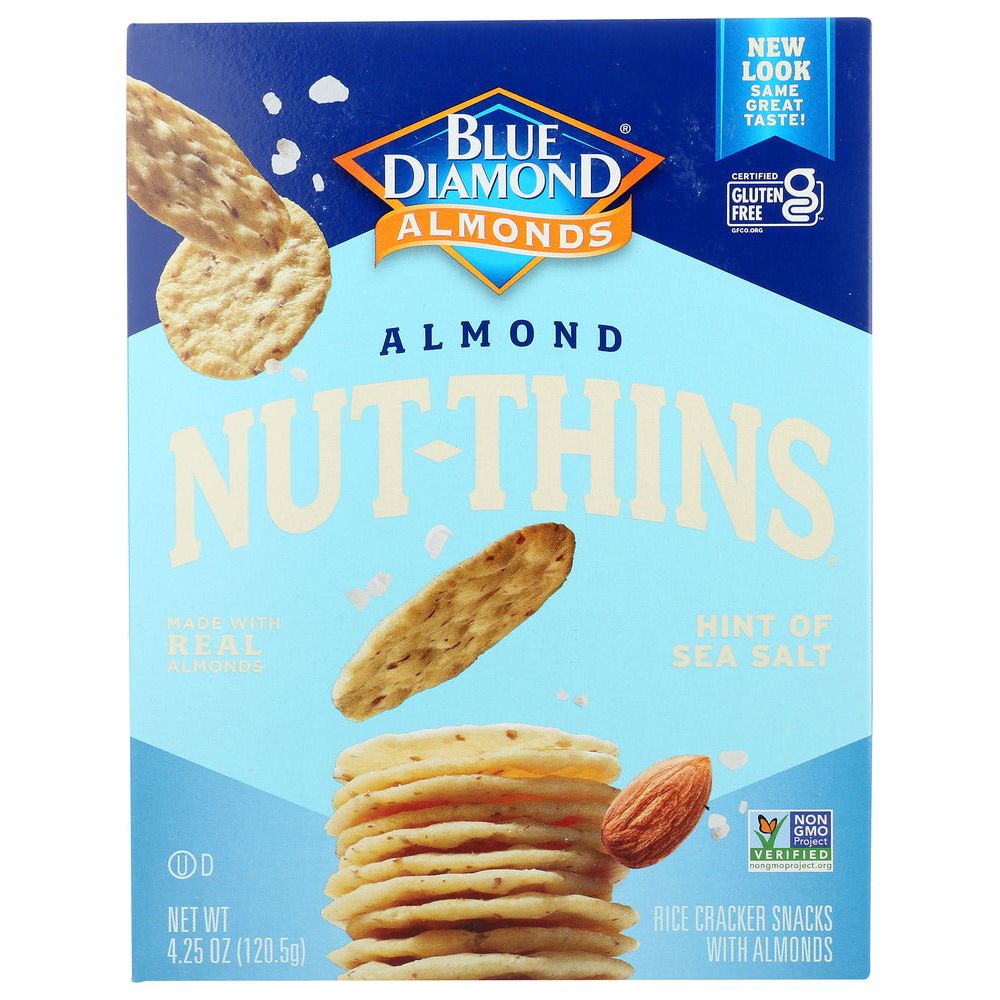 BLUE DIAMOND: Nut Thins Hint Of Sea Salt, 4.25 oz - #tag1# - #tag2#