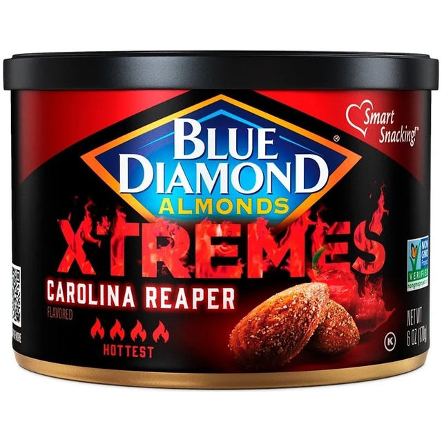 BLUE DIAMOND: Xtremes Carolina Reaper Hot Almonds, 6 oz - #tag1# - #tag2#