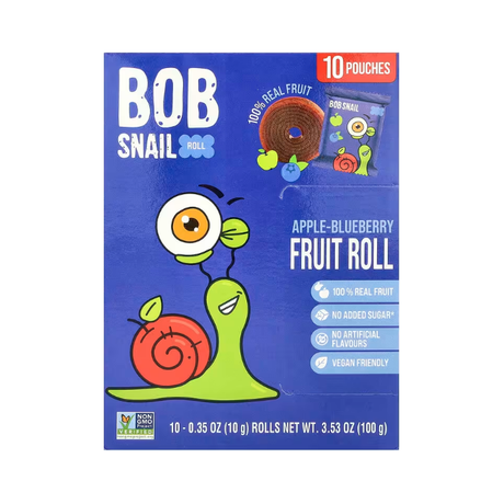 BOB SNAIL: Apple Blueberry Fruit Rolls, 10 pk - #tag1# - #tag2#