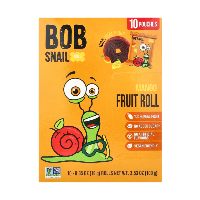 BOB SNAIL: Mango Fruit Rolls, 10 pk - #tag1# - #tag2#