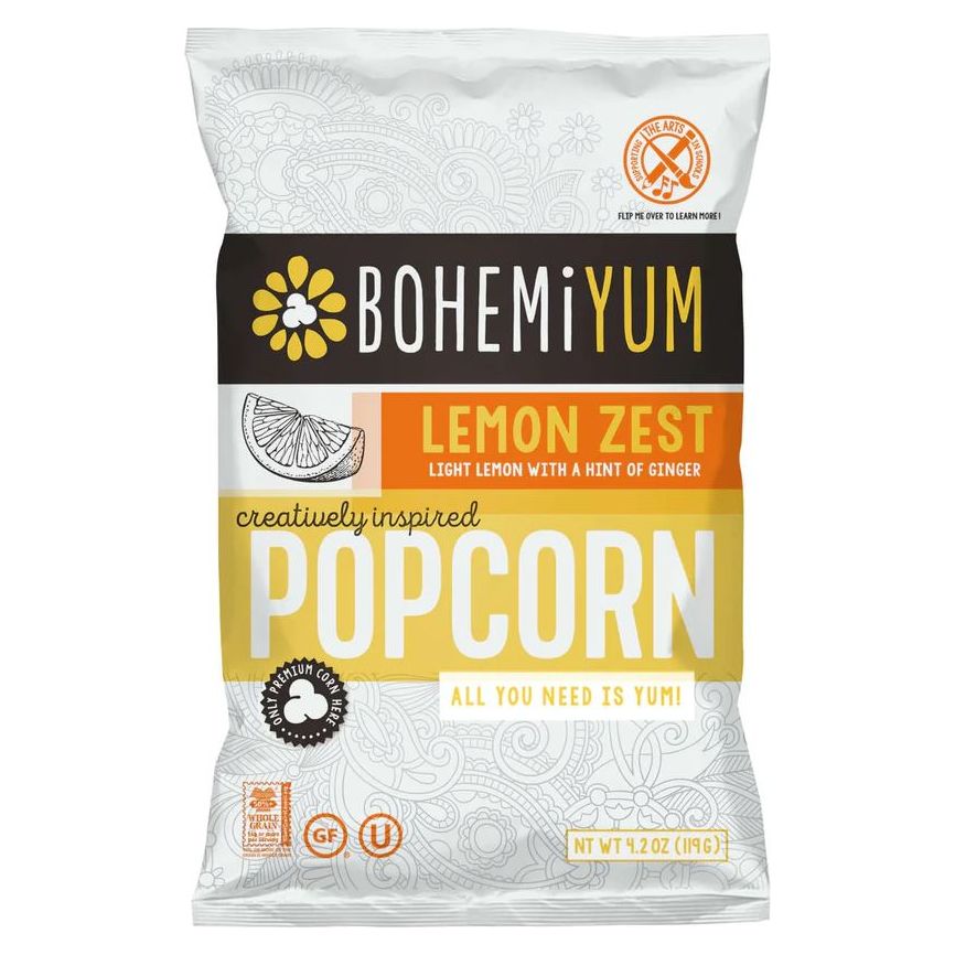 BOHEMIYUM: Lemon Zest Popcorn, 4.2 oz - #tag1# - #tag2#