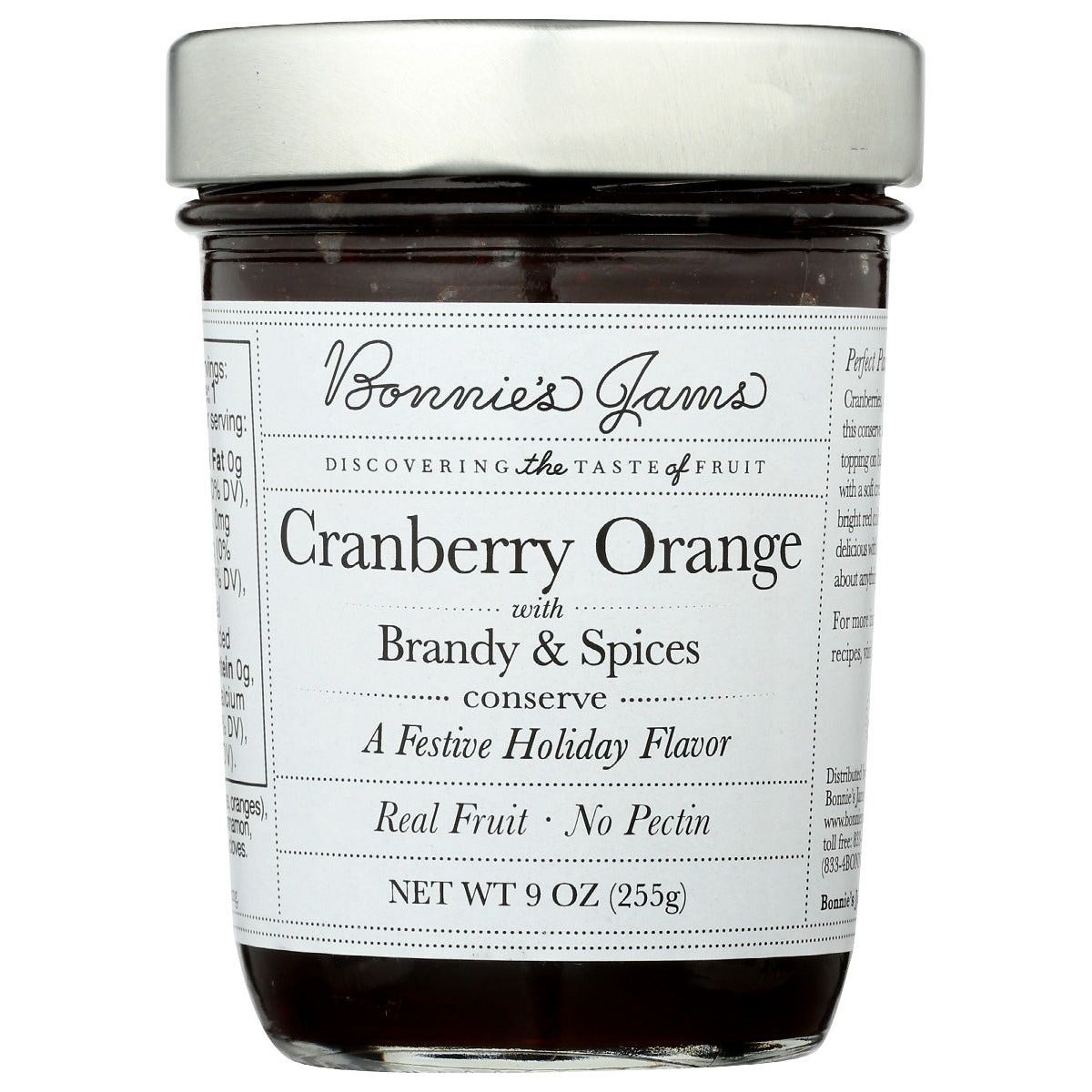 BONNIES JAMS: Cranberry Orange With Brandy and Spices Jam, 9 oz - #tag1# - #tag2#