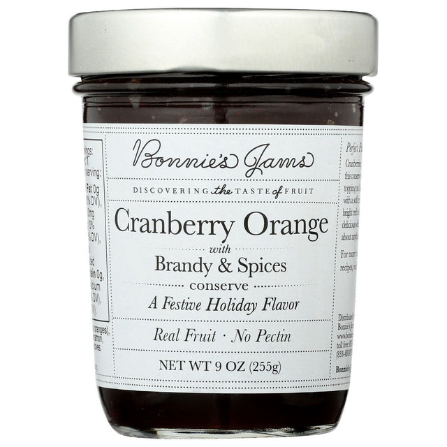 BONNIES JAMS: Cranberry Orange With Brandy and Spices Jam, 9 oz - #tag1# - #tag2#