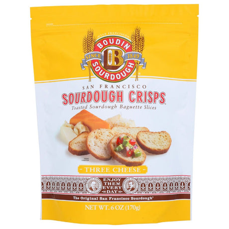 BOUDIN SOURDOUGH: Three Cheese Sourdough Crisps, 6 oz - #tag1# - #tag2#