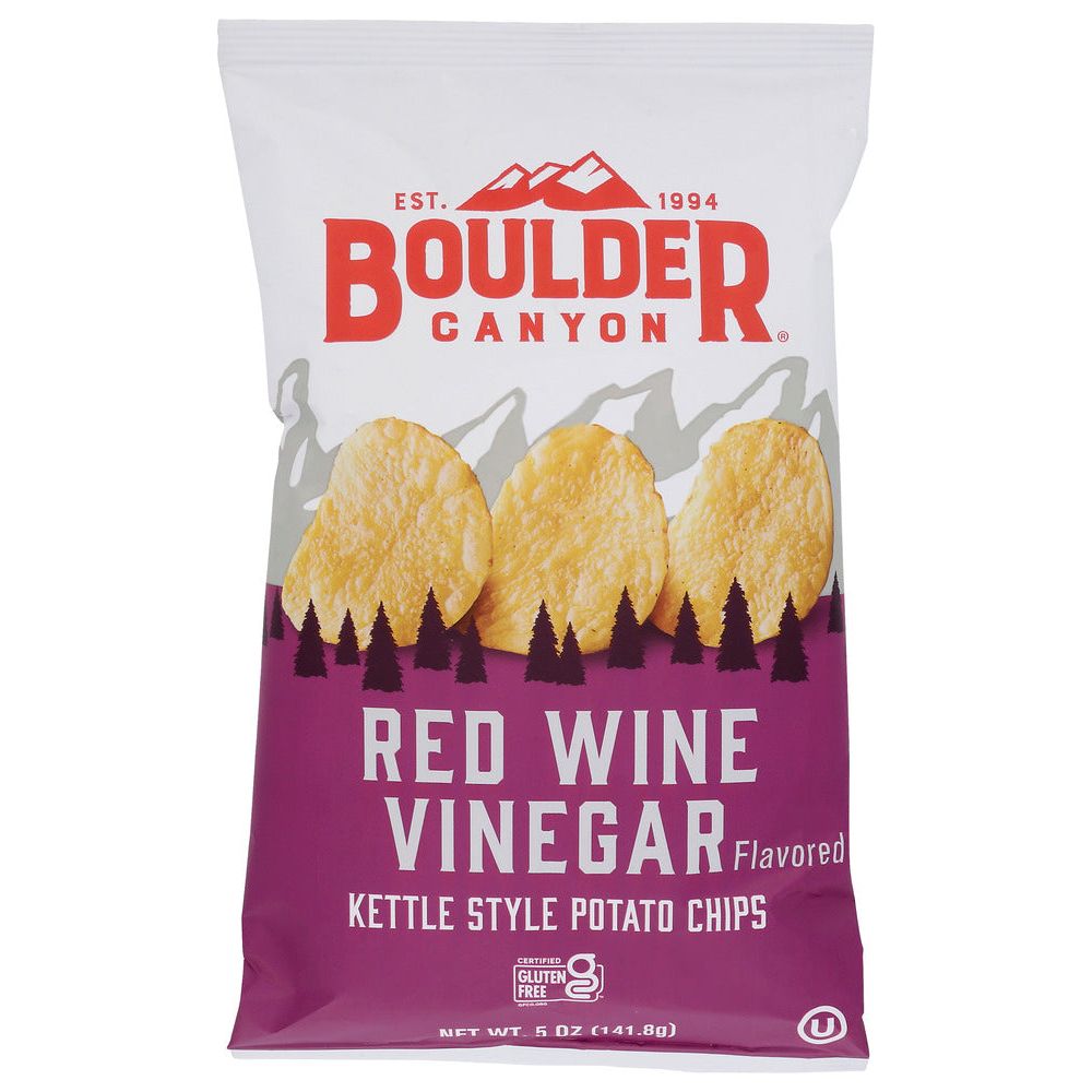 BOULDER CANYON: Red Wine Vinegar Kettle Cooked Potato Chips, 5 Oz - #tag1# - #tag2#