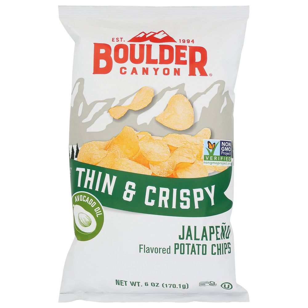 BOULDER CANYON: Thin and Crispy Jalapeno Potato Chips, 6 oz - #tag1# - #tag2#