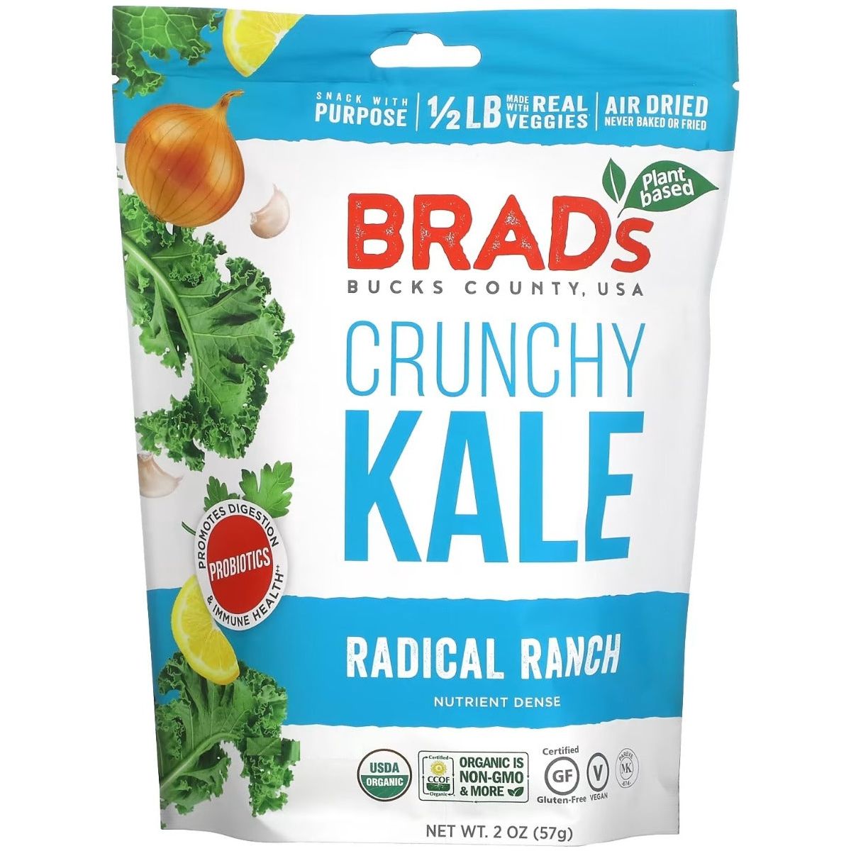 BRADS RAW: Crunchy Kale Radical Ranch with Probiotic, 2 oz - #tag1# - #tag2#