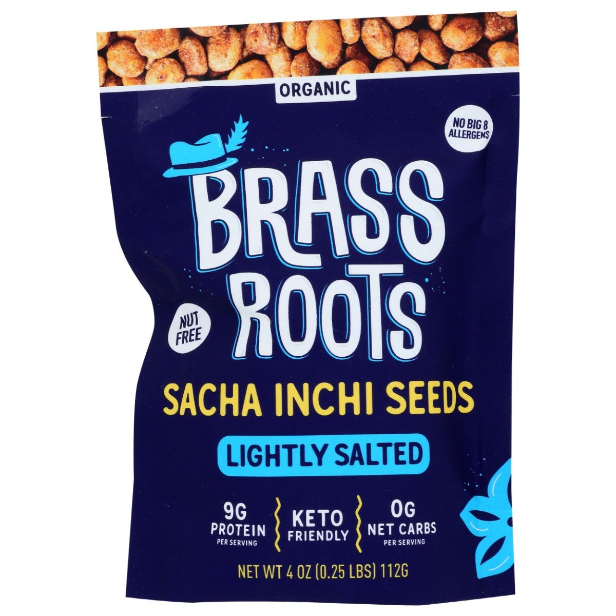 BRASS ROOTS: Sacha Inchi Seeds Lightly Salted, 4 oz - #tag1# - #tag2#
