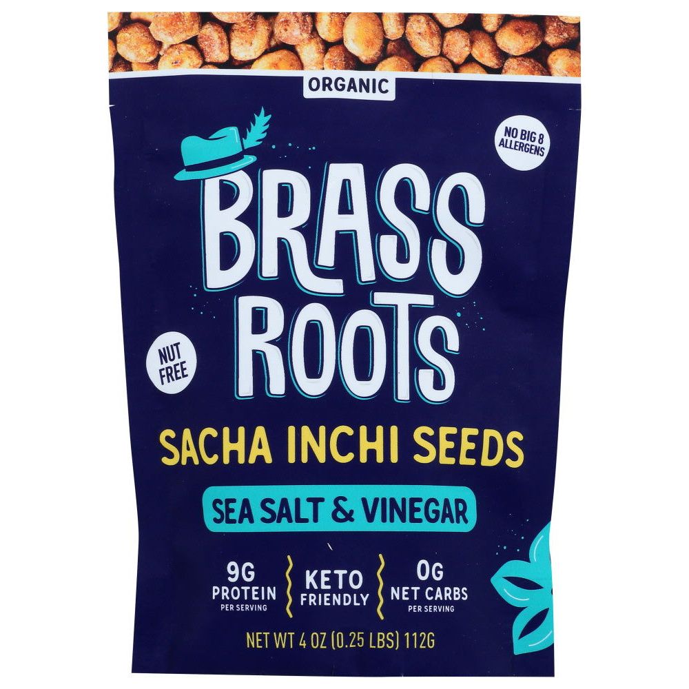 BRASS ROOTS: Sacha Inchi Seeds Sea Salt Vinegar, 4 oz - #tag1# - #tag2#
