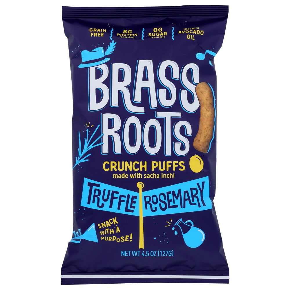 BRASS ROOTS: Truffle Rosemary Crunch Puffs, 4.5 oz - #tag1# - #tag2#