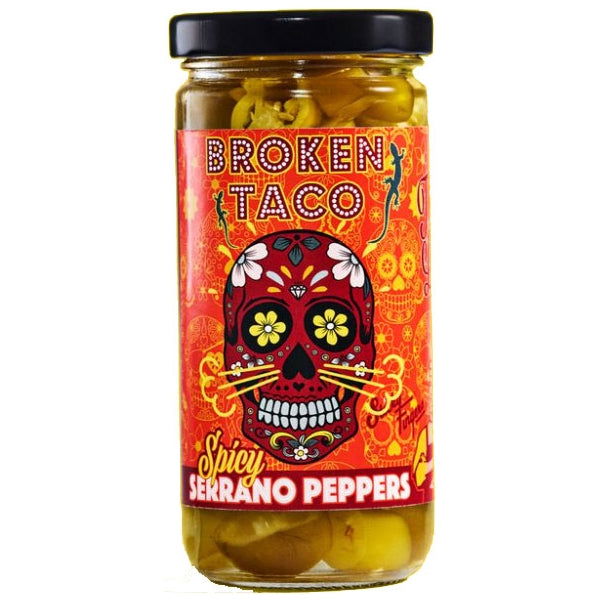 BROKEN TACO: Spicy Serrano Peppers, 8 oz - #tag1# - #tag2#
