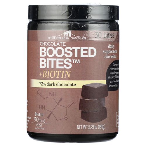 BROOKLYN BORN CHOCOLATE: Biotin Dark Chocolate Bites, 5.29 oz - #tag1# - #tag2#