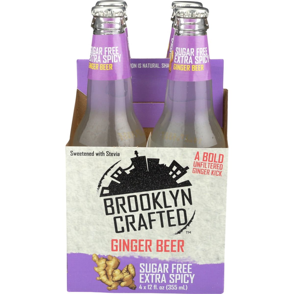 BROOKLYN CRAFTED: Ginger Beer Spicy Sf 4Pk, 48 FO - #tag1# - #tag2#