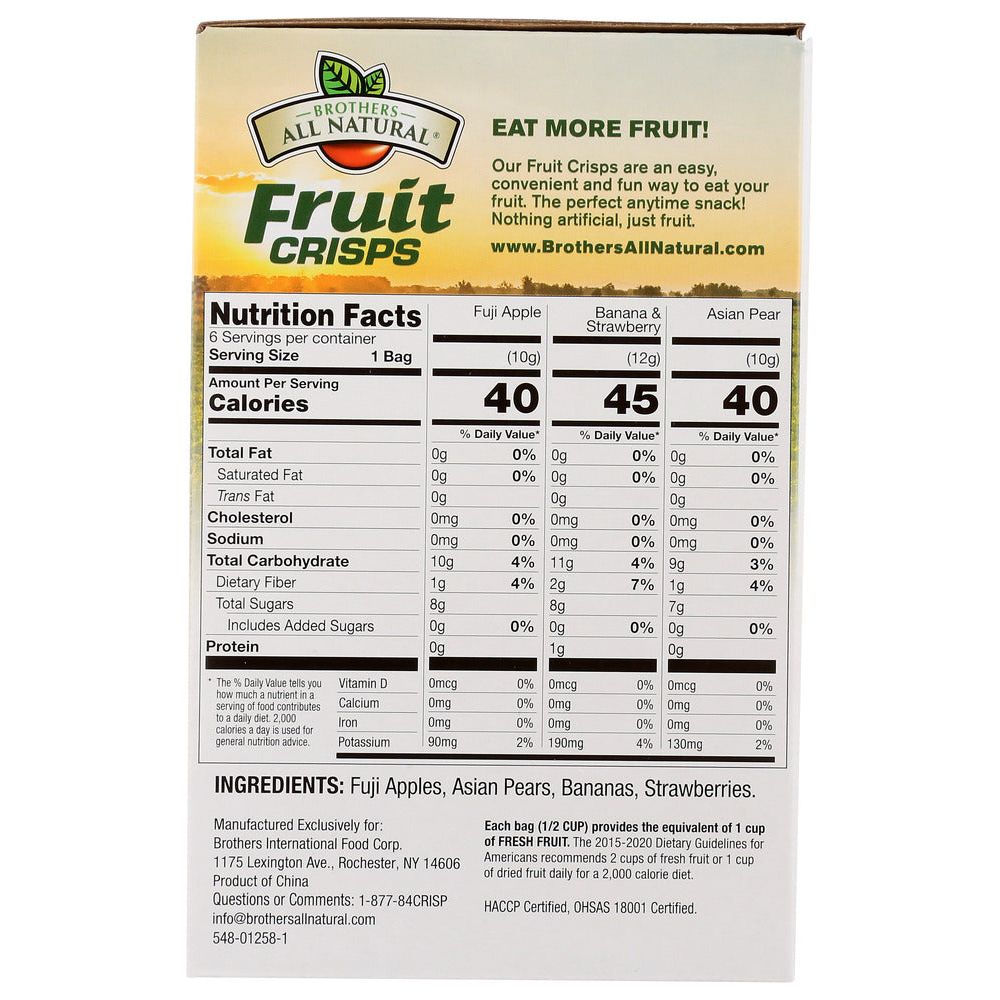 BROTHERS ALL NATURAL: Variety Pack Freeze Dried Fruit Crisps, 2.26 oz - #tag1# - #tag2#